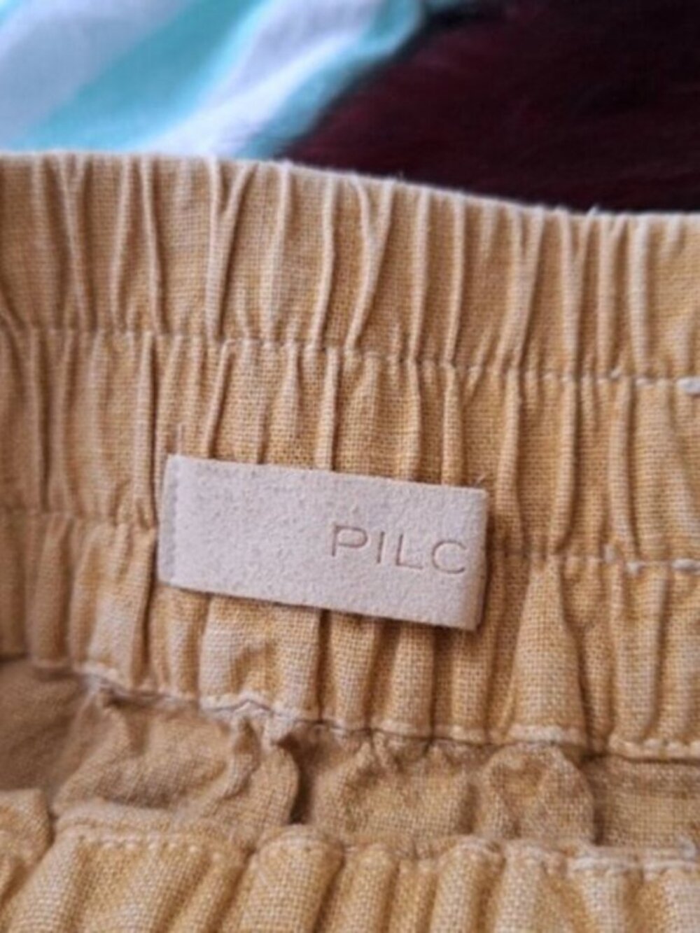 Pilcro Womens Yellow Flounced Linen Blend Mini Skirt Sz Small - Picture 4 of 8